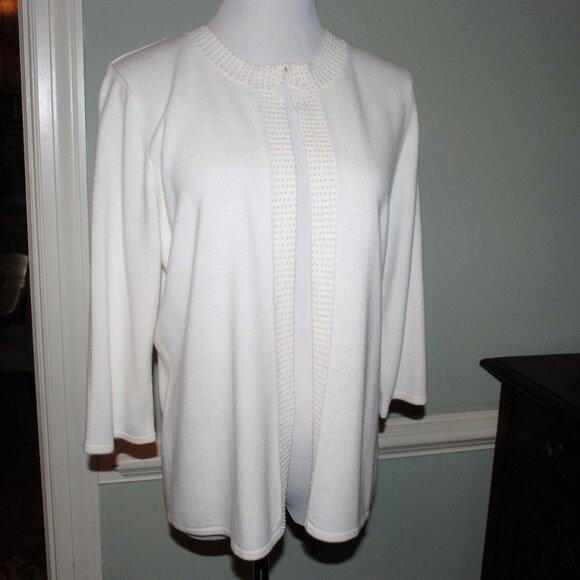New Designer Originals Classic Ivory Cardigan - Picture 2 of 6